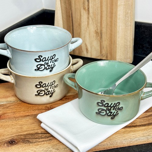 Reactive glaze soup bowls - soup,