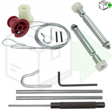 HENDERSON FULL REPAIR KIT Cables & Rollers Nuts Garage Door Spares Parts Fix DIY