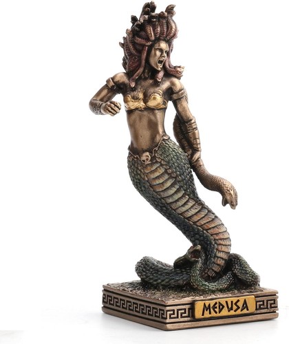 Medusa bronze miniature statue - miniature,