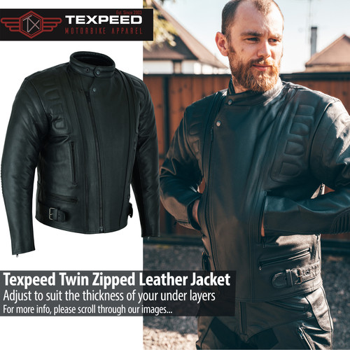 Motorcycle leather jacket - leather,