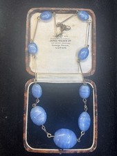 Vintage Art Deco Blue Slag