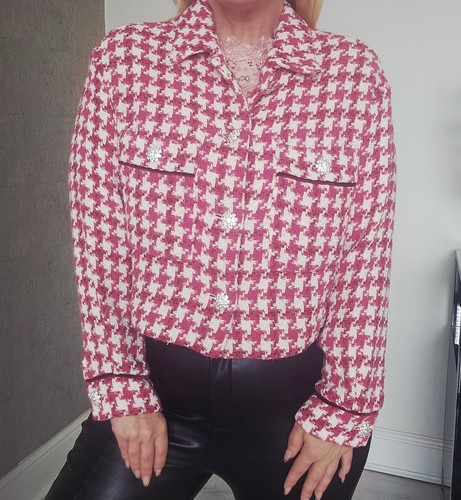 Zara pink white gingham - pink,