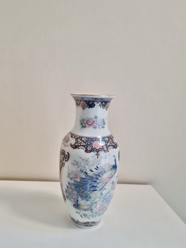 Peacock design vase - peacock,