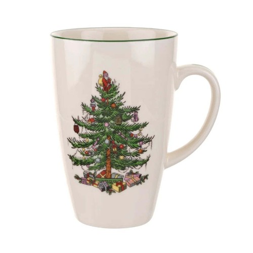 Spode christmas tree latte mug - christmas,