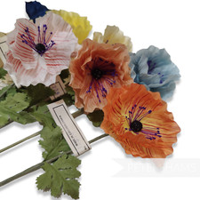 Vintage 'Kenna' 1960s Czech Silk Poppy Flower