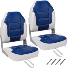 2 Pack Boat Seat High Back Fold-Down Fishing Boat Seat Chair with Sponge Padding