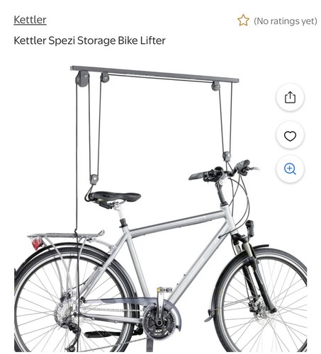 Kettler storage bike - storage, lifter