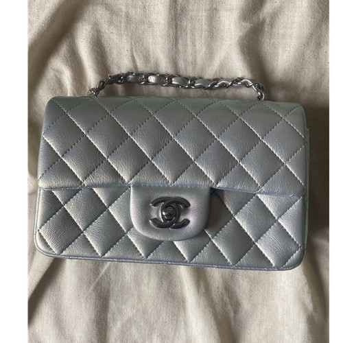 Chanel silver quilted leather - chanel,