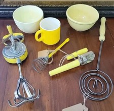 Vintage YELLOW Kitchen Lot -