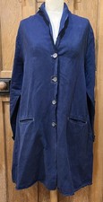 Ewa i Walla Sweden Navy Button Jacket Coat 3/4 Length Size M 12/14 Good
