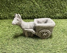 Small Concrete Planter Donkey Cart Outdoor Garden Small Pot Herb Flowers Plant