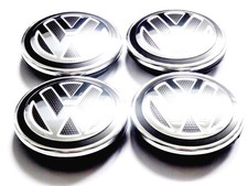 4 x Alloy Wheel Centre Hub Caps 65mm Golf Passat Sharan 5G0601171 Dotted