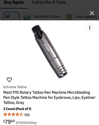 Mast p10 rotary tattoo - tattoo, pen