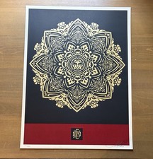Shepard Fairey Obey MANDALA ORNAMENT Signed Numbered Screen print xx/450