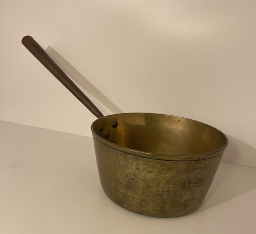 Heavy vintage brass jam - vintage, pan