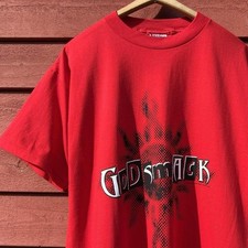 Vintage Godsmack Band T-Shirt Red Mens Size Large Deadstock New Old Stock