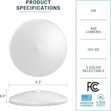 American Motorhome RV  L.E.D 12v  4 1/2" Round 24 Diode Ceiling Light