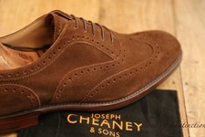 Joseph Cheaney Brown Suede Oxford Brogue Shoes Mens UK 9 F US 10 EU 43
