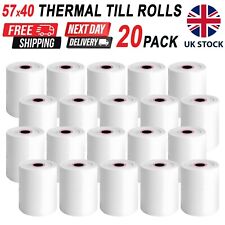 20 Thermal Rolls 57x40 Cash