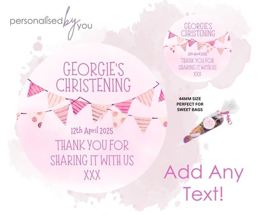 Personalised christening round - christening,