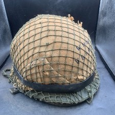 Genuine Dutch Army M53 Euroclone of US M1 Camouflaged Helmet & Liner Set