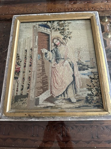 Antique victorian needlepoint - victorian,