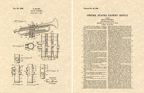 1st selmer trumpet patent - 1st,
