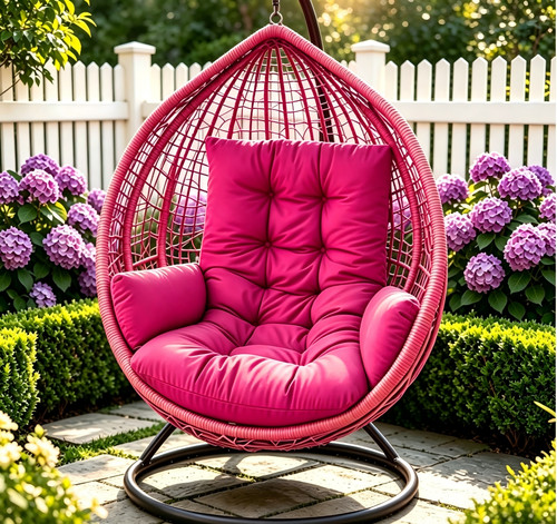 Hanging egg chair - chair, cushion