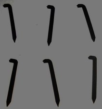 BANJO RAILROAD SPIKES (6) + DRILL + FITTING GUIDE TO CAPO 5TH STRING