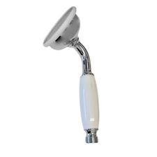 Large Traditional Victorian Shower Head Handset with Ceramic Handle Chrome