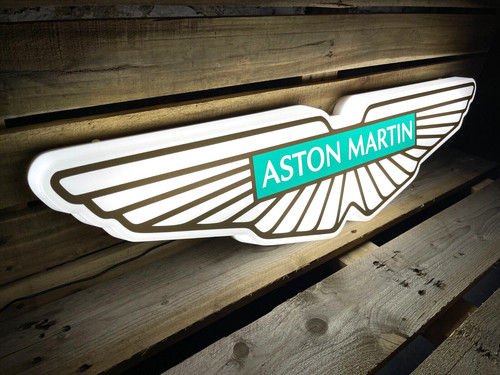 Aston martin illuminated sign - illuminated,