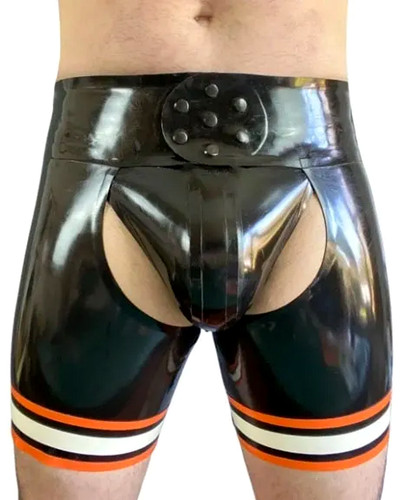 Mens latex chap shorts - latex, by