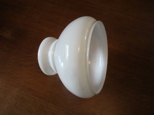 Vintage white glass oil - glass,