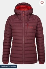 Womans Rab Infinity Microlight Jacket Deep Heather Uk 12 RRP £260