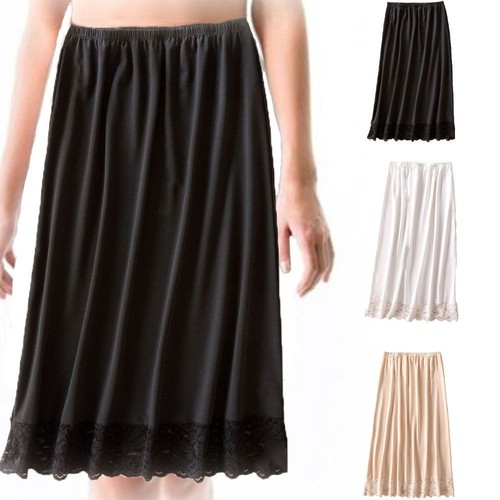 Women lace long petticoat - long,