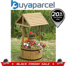 Smart Garden Wooden Wishing Well Flower Planter Garden Ornament