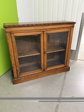 Lovely Quality Victorian Oak Glazed Bookcase 