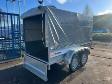 8ft x 4.4ft TRAILER BOX HIGH SIDES TWIN AXLE 250cm x 135cm 750kg UNBRAKED