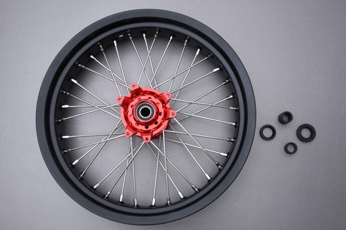Red supermoto spoked rim - supermoto,