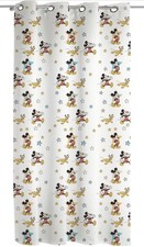 Hermet Mickey Mouse Voile Curtain with Rings, Bedroom Curtain, 140 x 290 cm,