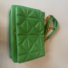 Primark Green Shoulder Bag. Padded Design. Great for Xmas Excellent Condition