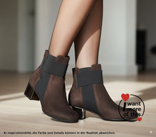 Women's boots Bruglia Italy ankle boot suede vero cuoio 40