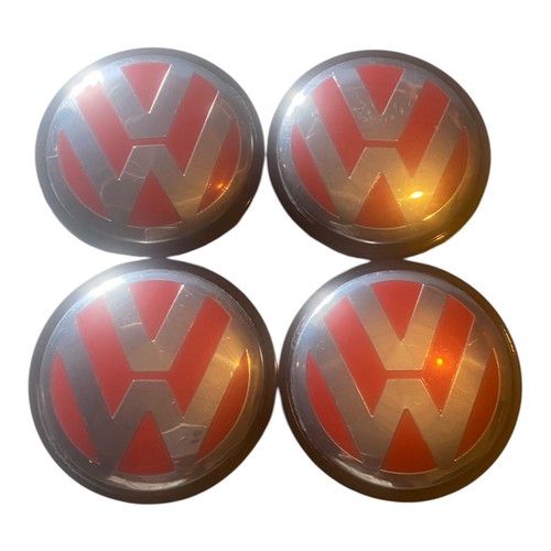 Red 65mm center caps - red, for