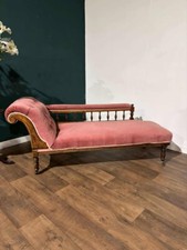 Edwardian Beech Framed Chaise Longue