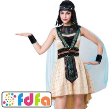 Forum Beige Egyptian Queen Cleopatra Ladies Adult Fancy Dress Costume New