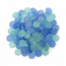Decorative Blue Frosted Glass Pebbles Stones for Vase Wedding Aquarium Crafting 