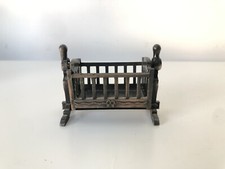 Vintage Metal Dolls House Crib
