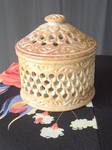 Vintage hand carved soapstone - hand-carved,