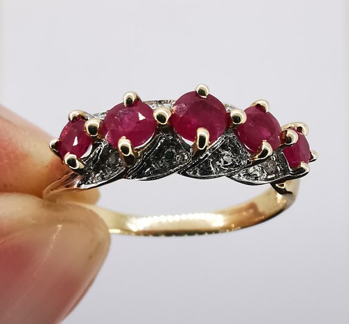 9ct gold ruby and - 9ct,