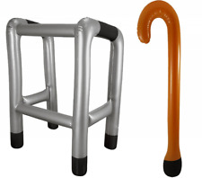 INFLATABLE BLOW UP ZIMMER FRAME AND/OR WALKING STICK NOVELTY PRESENT JOKE